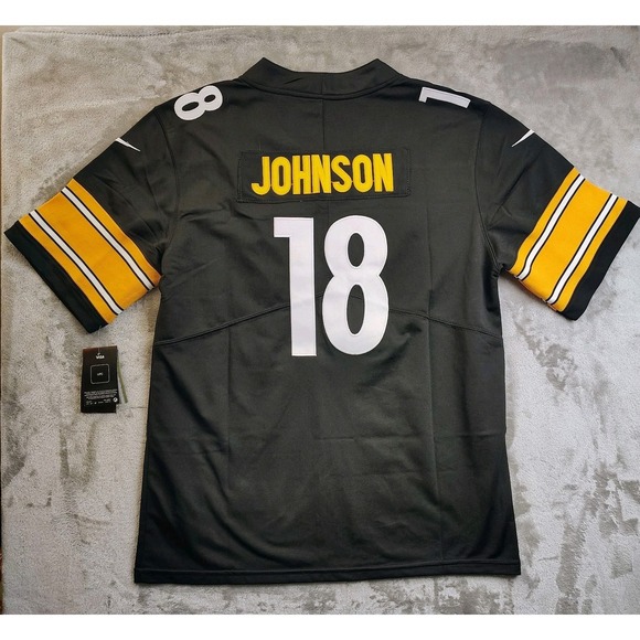 Pittsburgh Steelers Jersey Mens Sz M Black #18 Diontae Johnson Nike On Field NFL